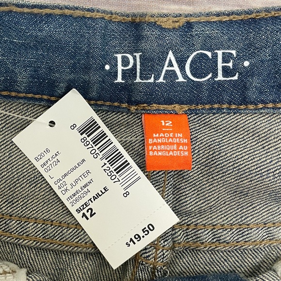 Childrens Place Bootcut Medium Wash Dark Jupiter Jeans NWT 12 Adjustable Waist - Picture 8 of 10
